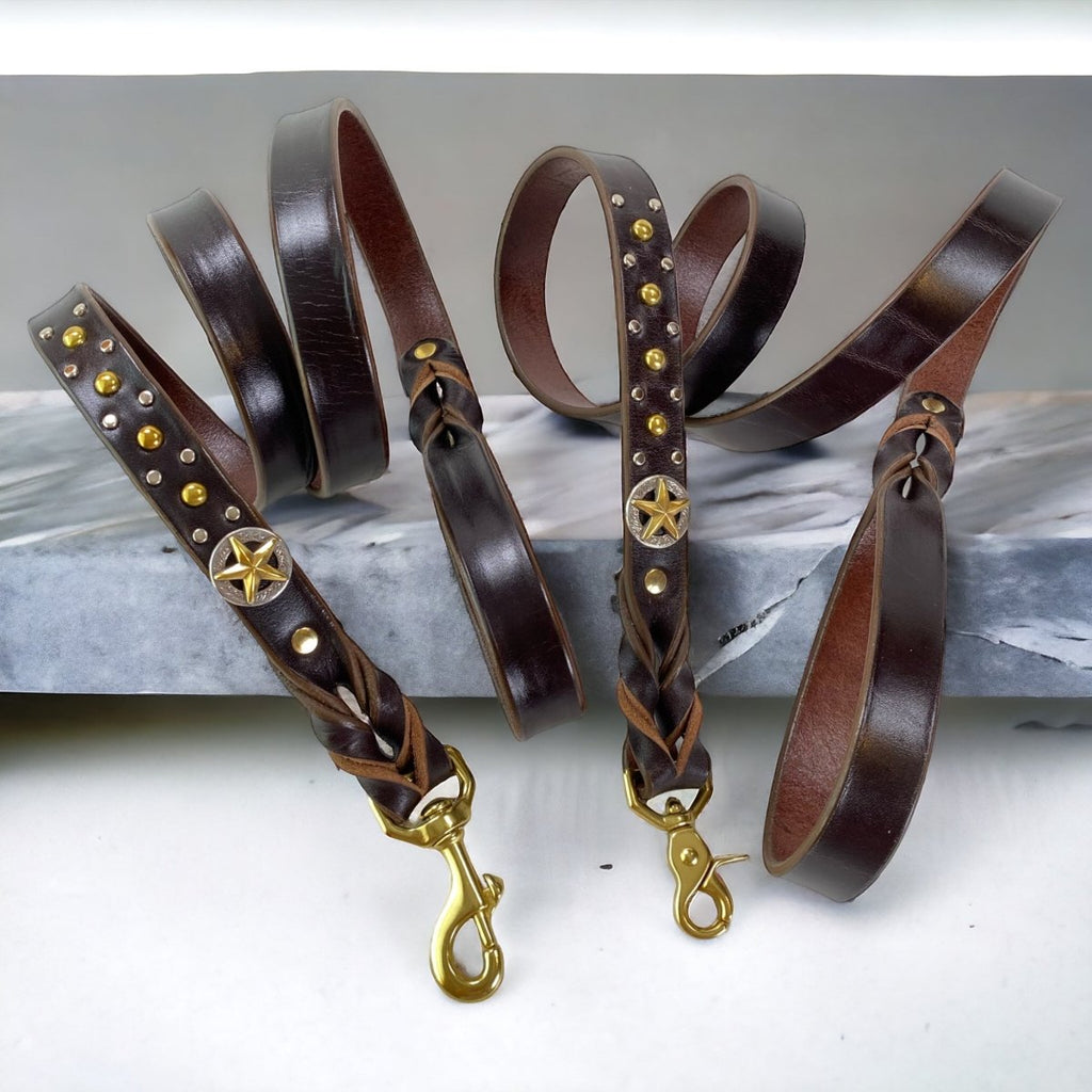 Matching Leather Dog Leash