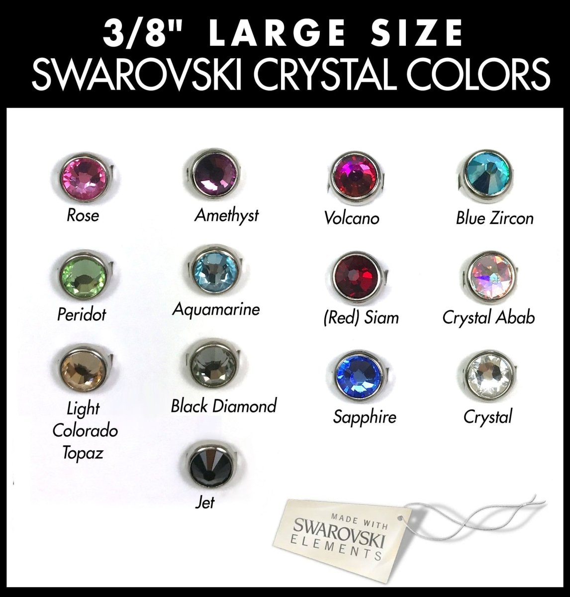 Swarovski Crystal Upgrade (3/8" Large)
