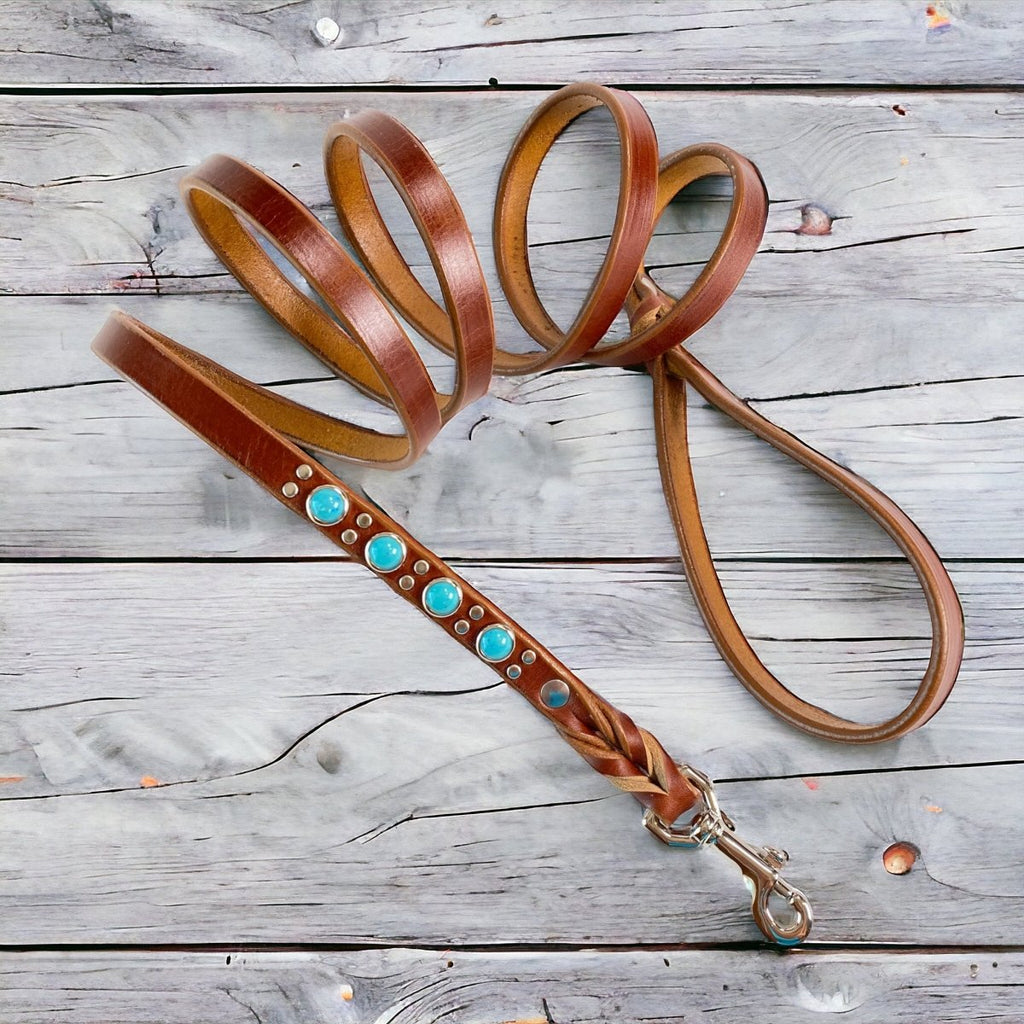 Matching Leather Dog Leash Bahia