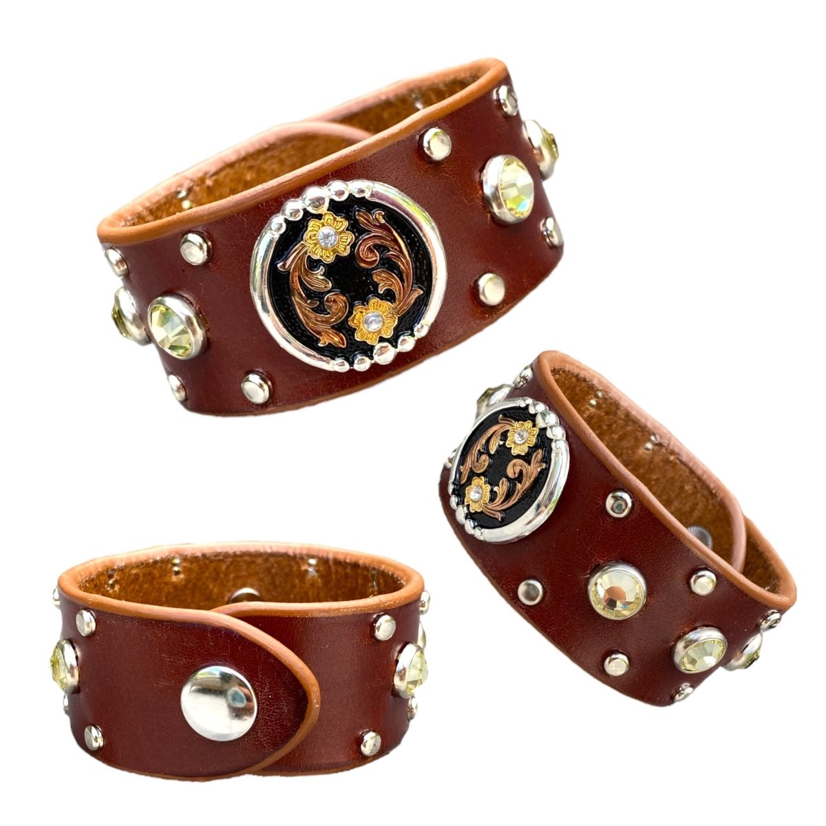 Karma Matching Cuff Leather Bracelet