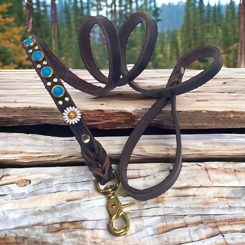 Matching Leather Dog Leash