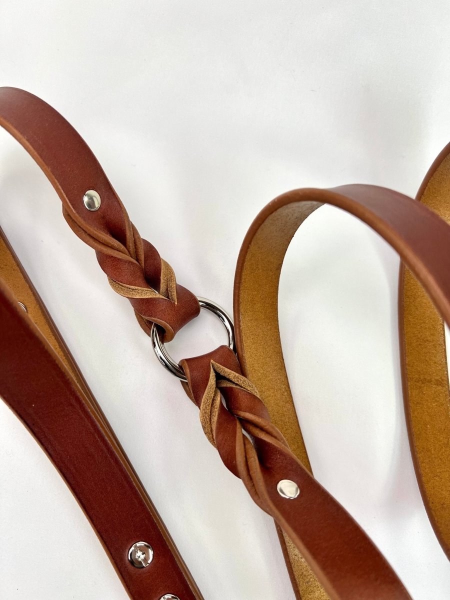 Double Handle Leather Leash