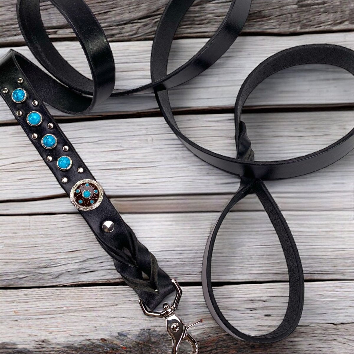 Matching Leather Dog Leash Cassidy