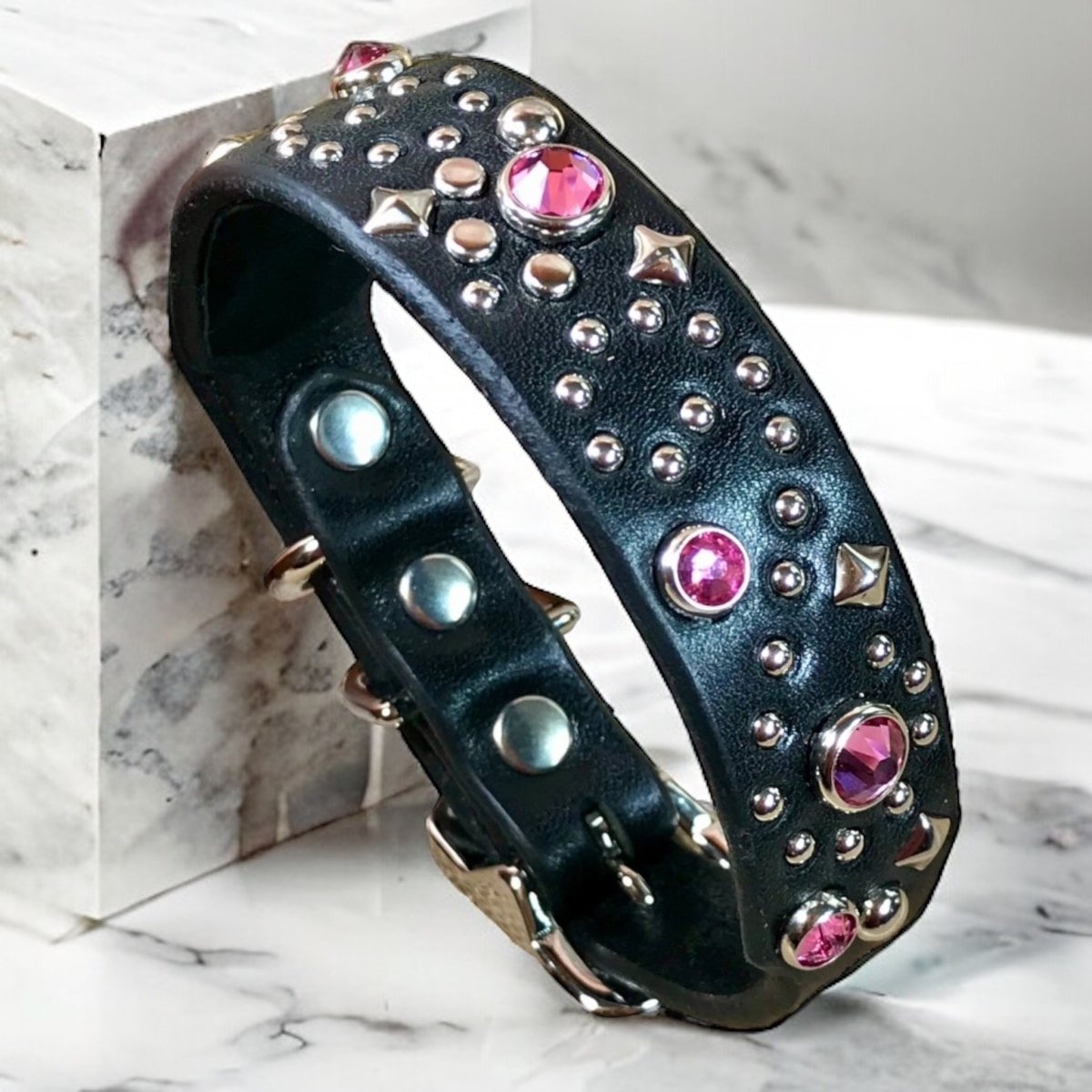 Stargazer SL Leather Dog Collar