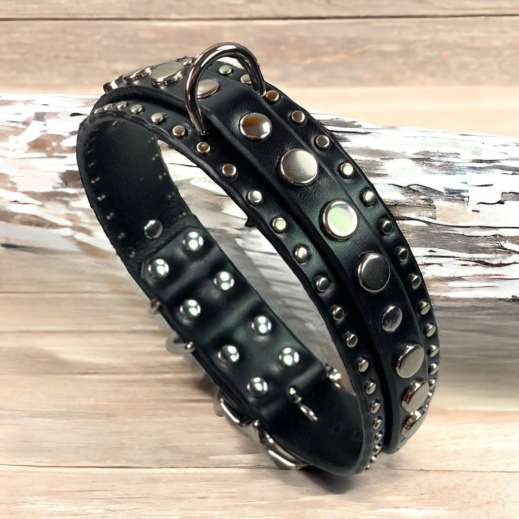 1.25" Havana Leather Dog Collar