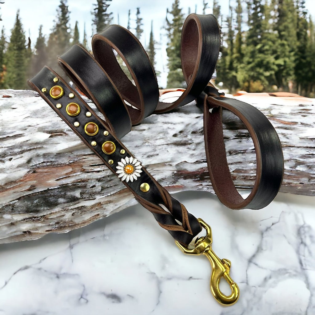 Personalized Leather Dog Collar Yessena