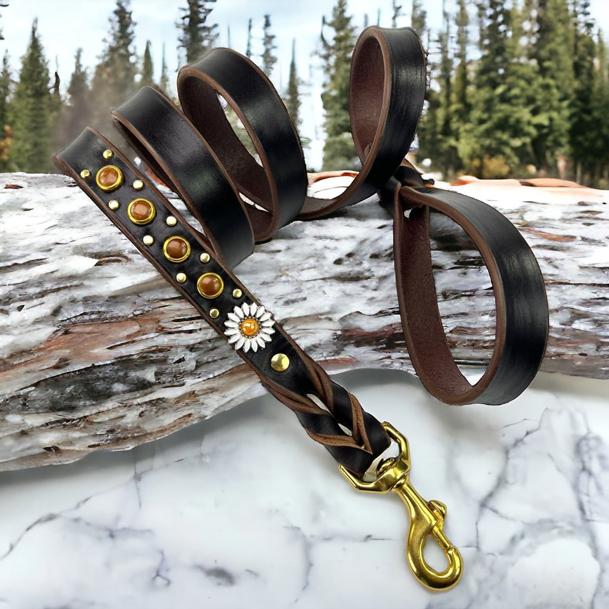 Personalized Leather Dog Collar Yessena