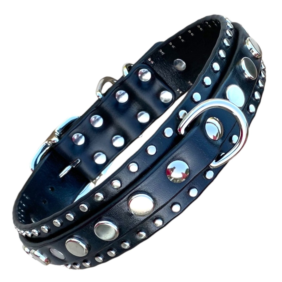 1.5" Havana Leather Dog Collar