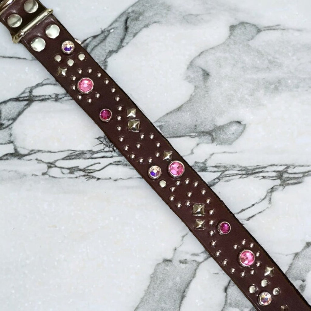 Stargazer SL Leather Dog Collar