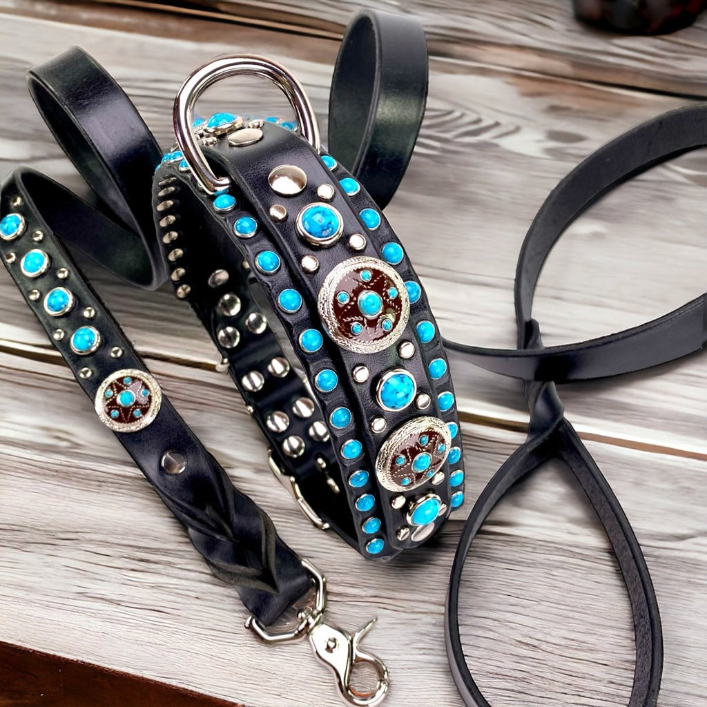Matching Leather Dog Leash Cassidy