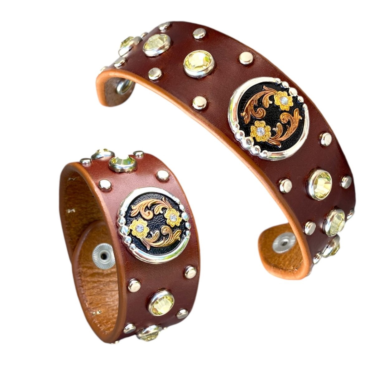 Karma Matching Cuff Leather Bracelet