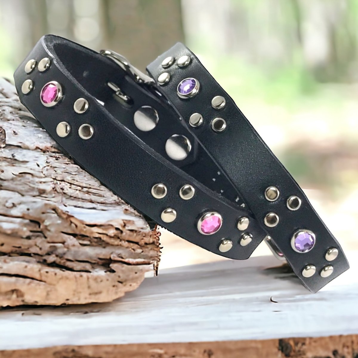 Flora Leather Dog Collar