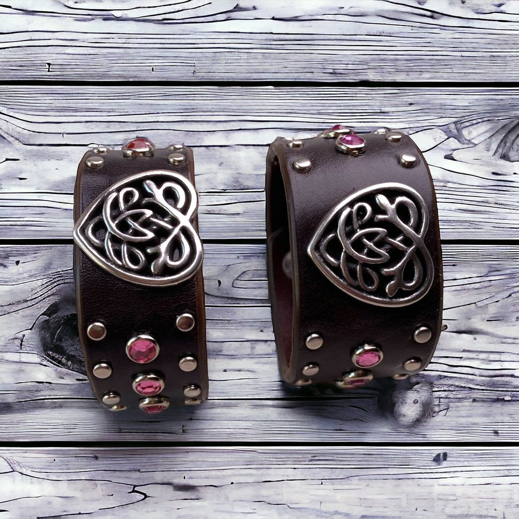 Celtic Matching Cuff Leather Bracelet