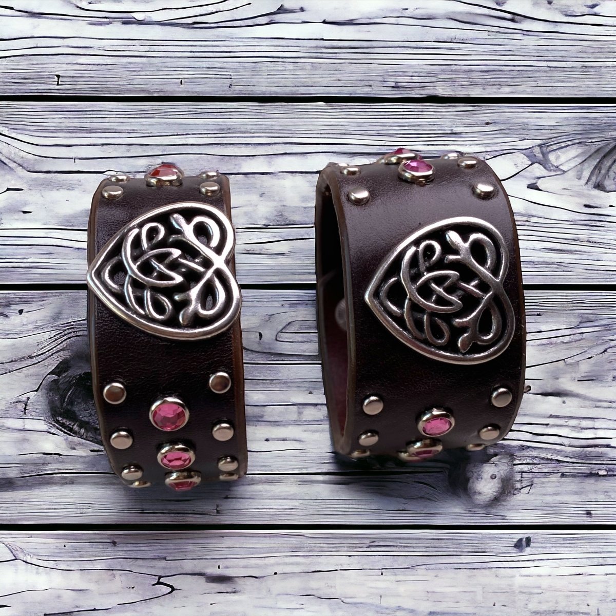 Celtic Matching Cuff Leather Bracelet