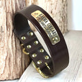 1.5" Wide Basic Leather Dog Collar with Nameplate