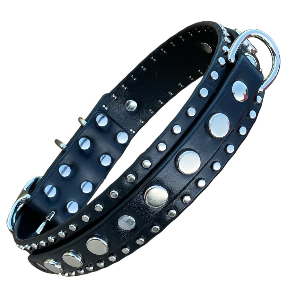 1.5" Havana Leather Dog Collar