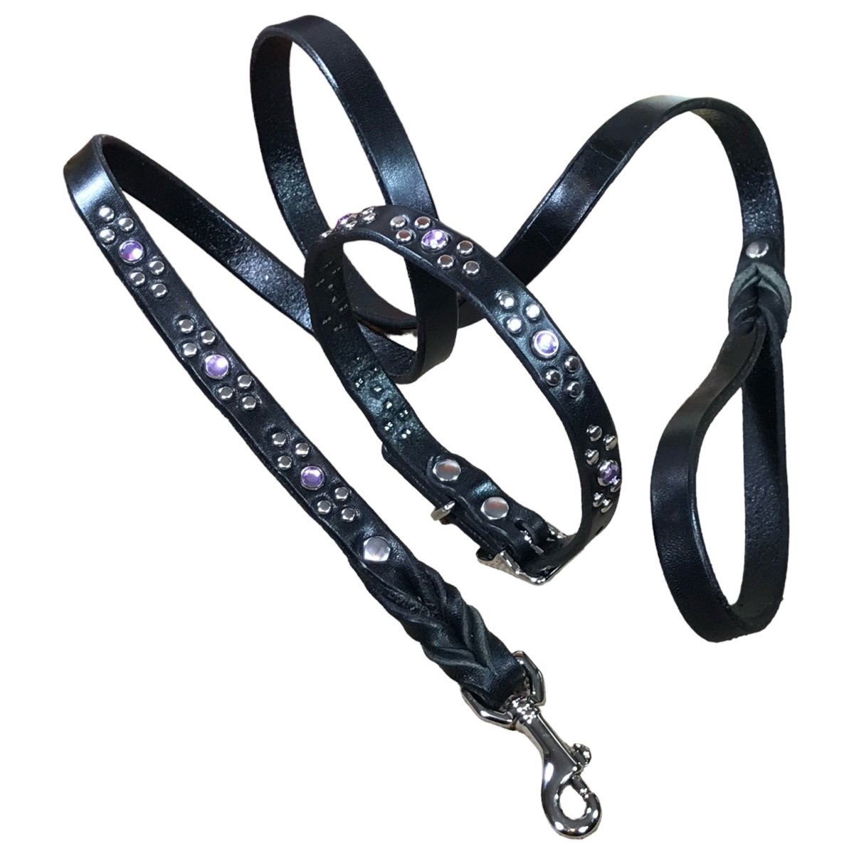 Flora Leather Dog Collar