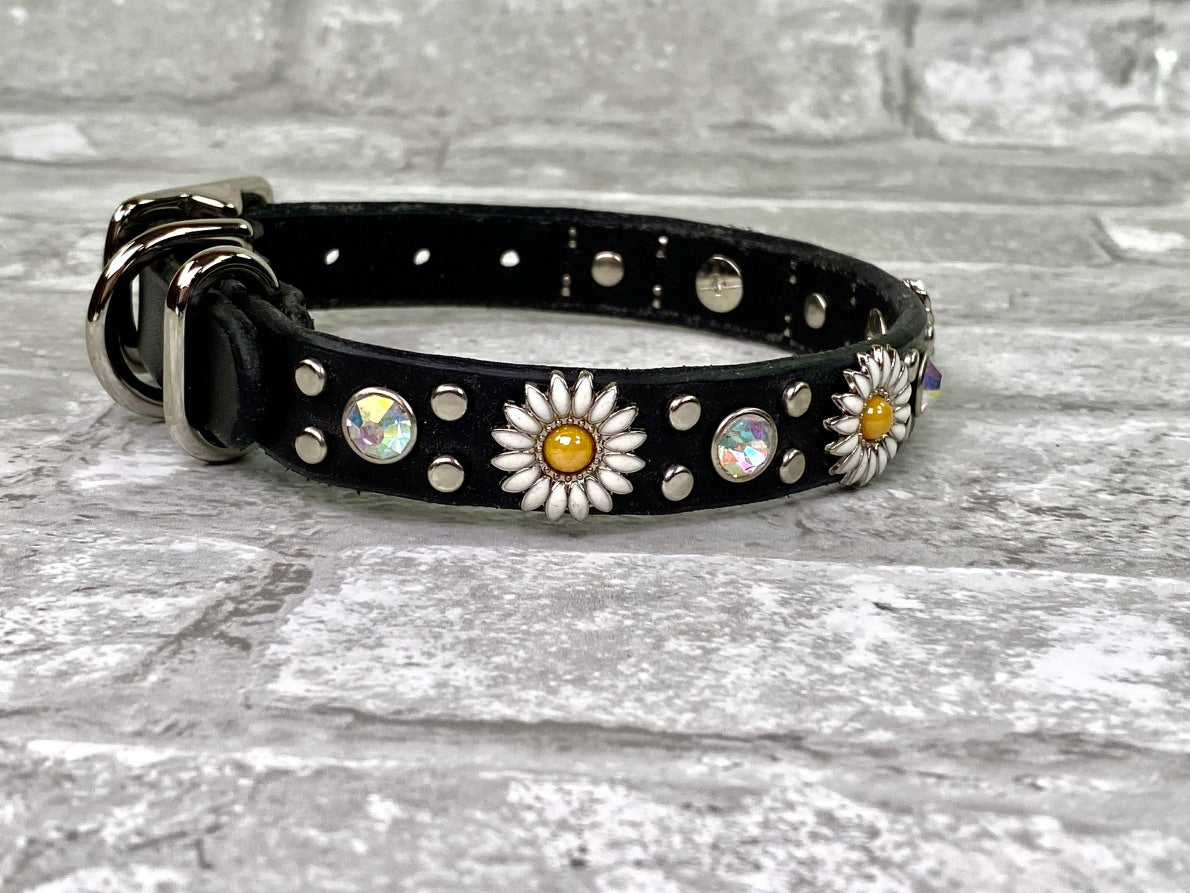 Leather Dog Collar Little Blossom