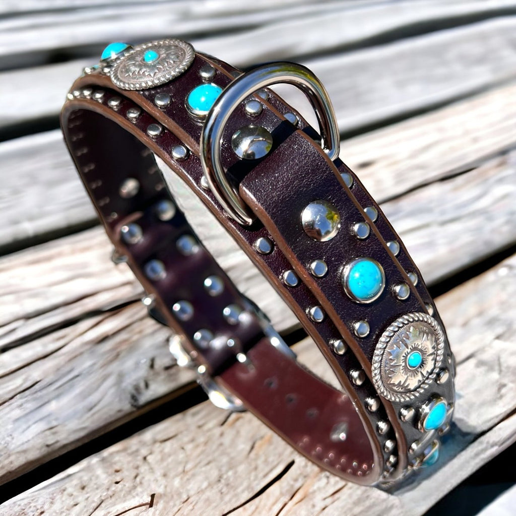 Custom Leather Dog Collar Bahia
