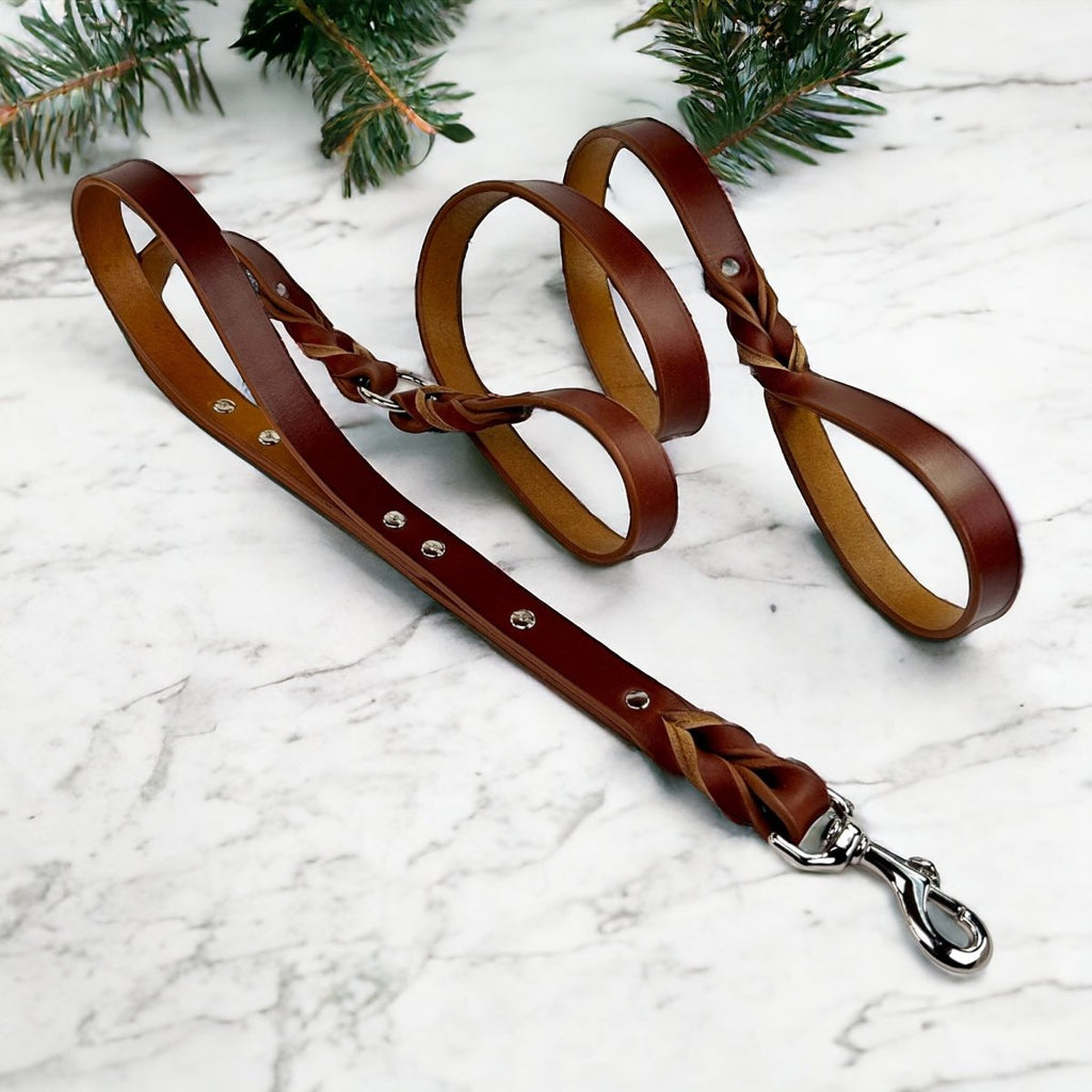 Double Handle Leather Leash
