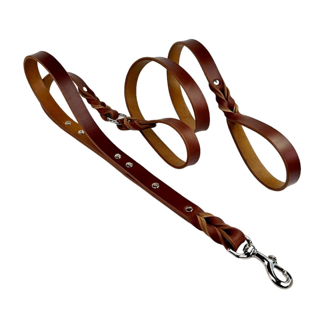 Double Handle Leather Leash