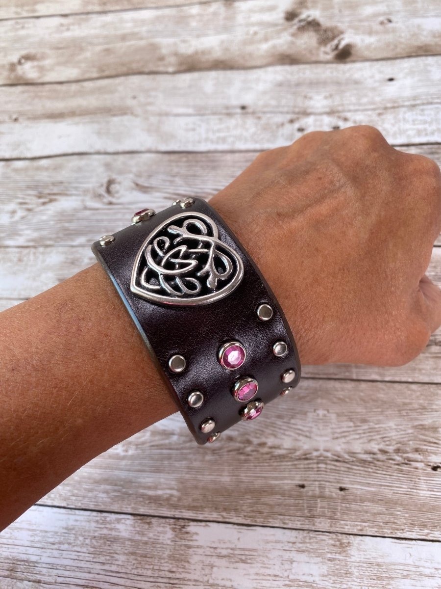 Celtic Matching Cuff Leather Bracelet
