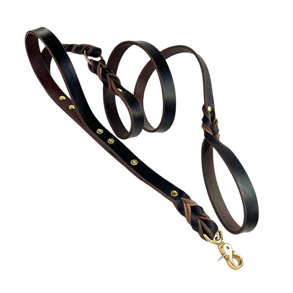 Double Handle Leather Leash