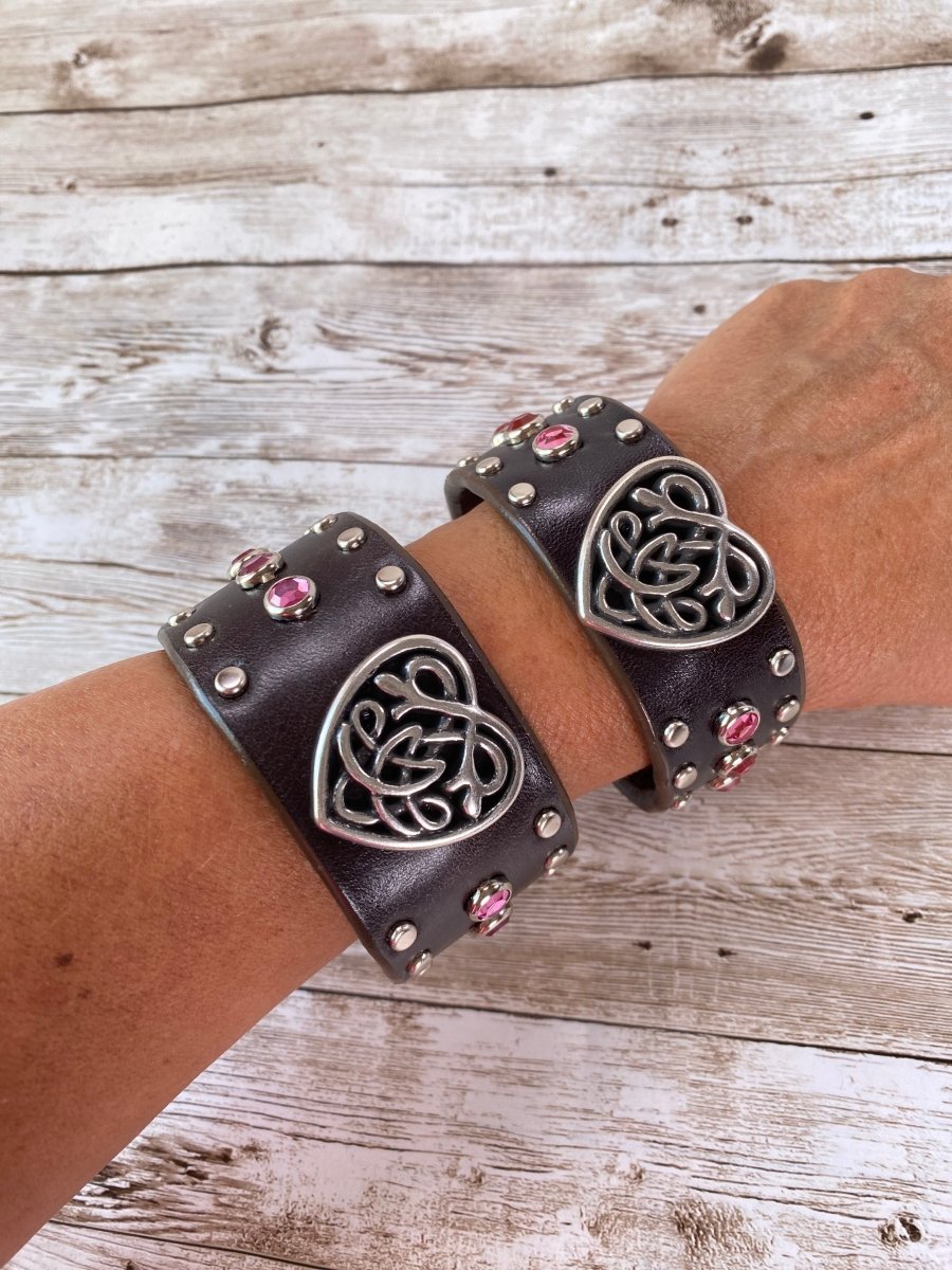 Celtic Matching Cuff Leather Bracelet