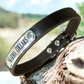 5/8" Wide Basic Leather Dog Collar with Nameplate