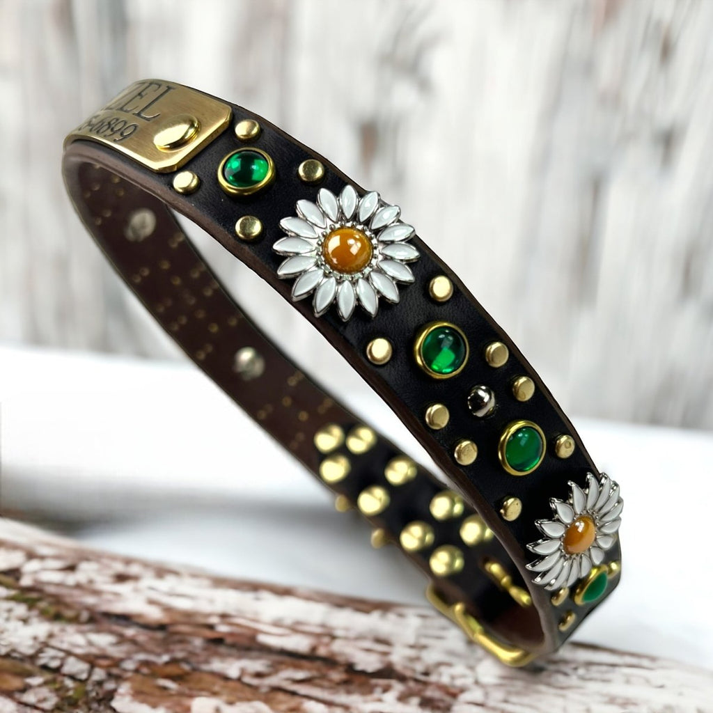 Personalized Leather Dog Collar Yessena