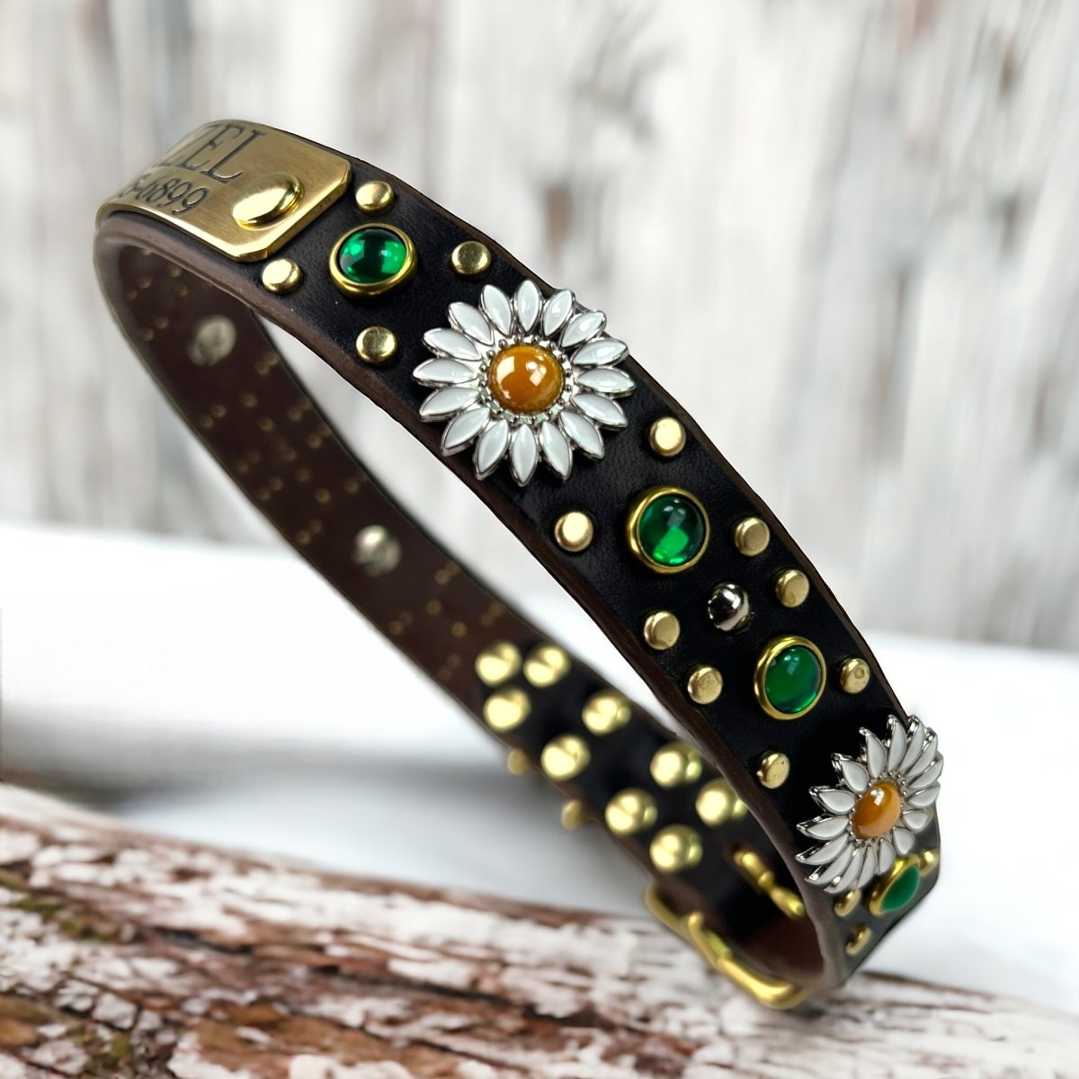 Personalized Leather Dog Collar Yessena