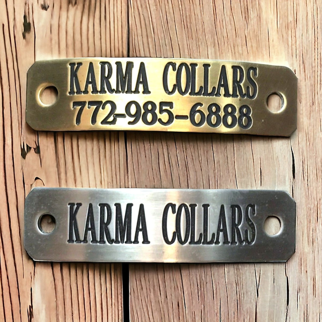 1.5" Wide Basic Leather Dog Collar with Nameplate