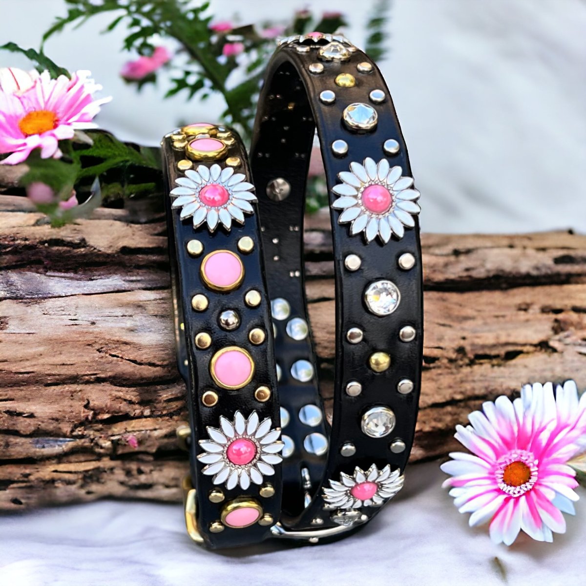 Designer Leather Dog Collar Yessena