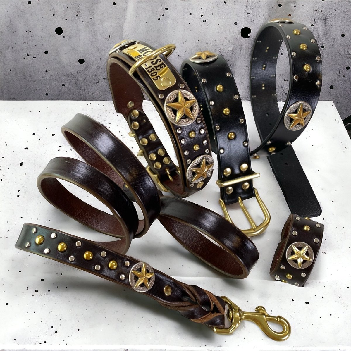 Matching Leather Dog Leash Nashville