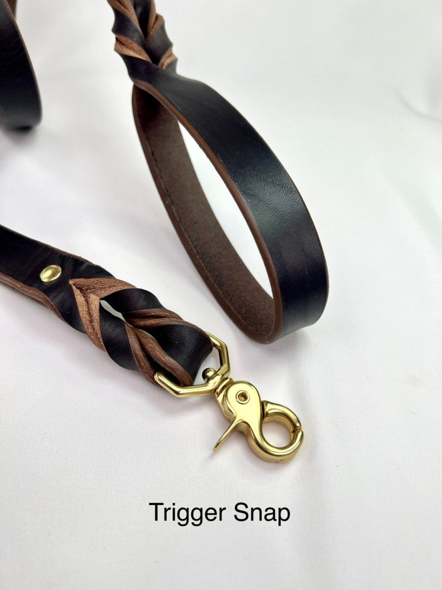 Double Handle Leather Leash