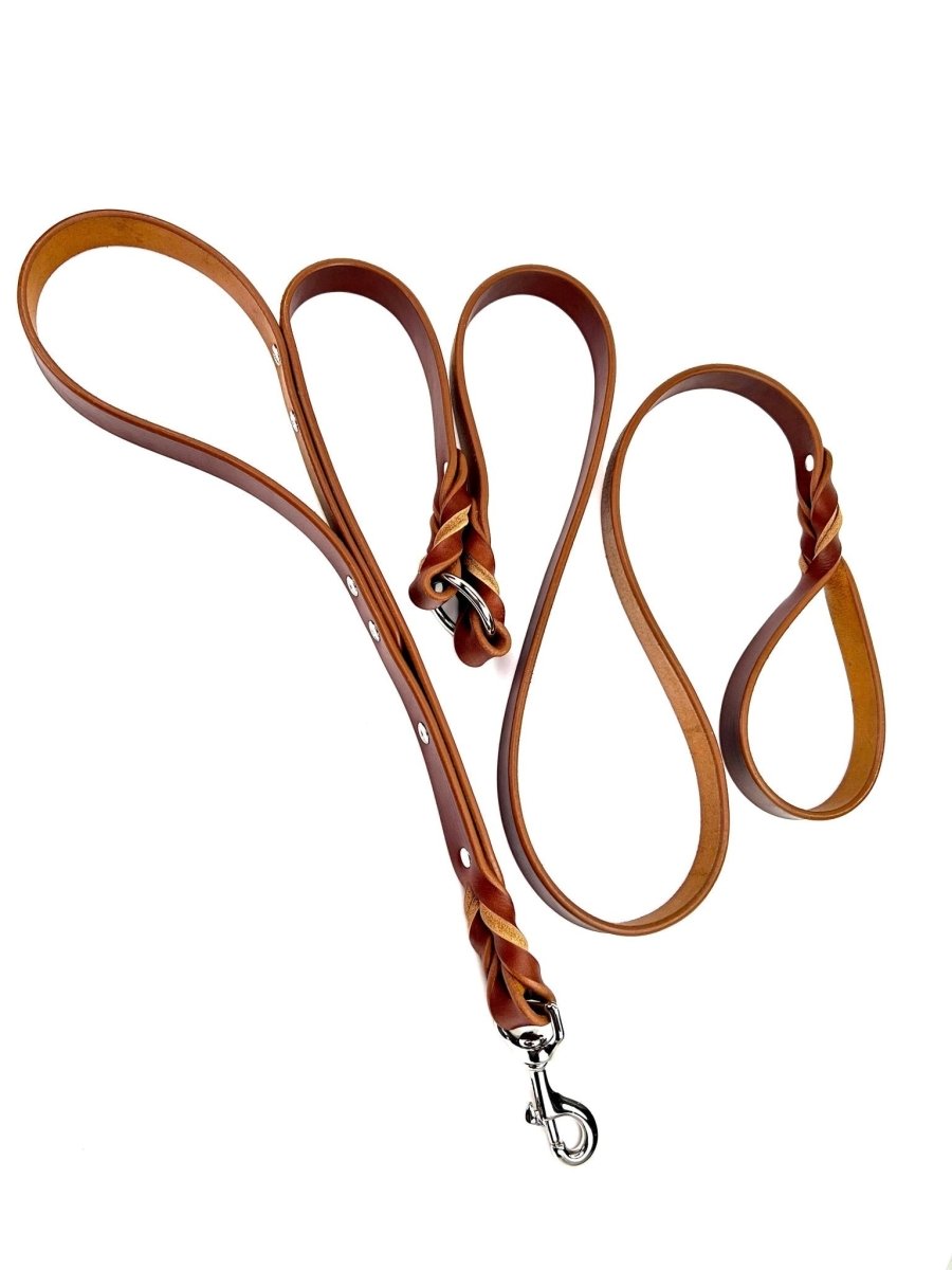Double Handle Leather Leash