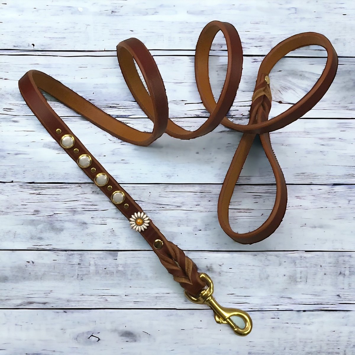 Matching Leather Dog Leash