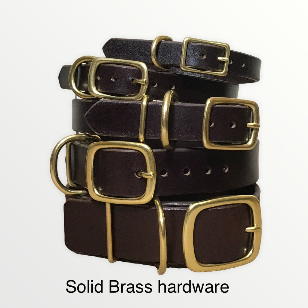 Leather Dog Collars 5/8", 3/4", 1", 1.25", & 1.5" Wide