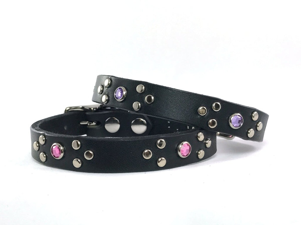 Flora Leather Dog Collar