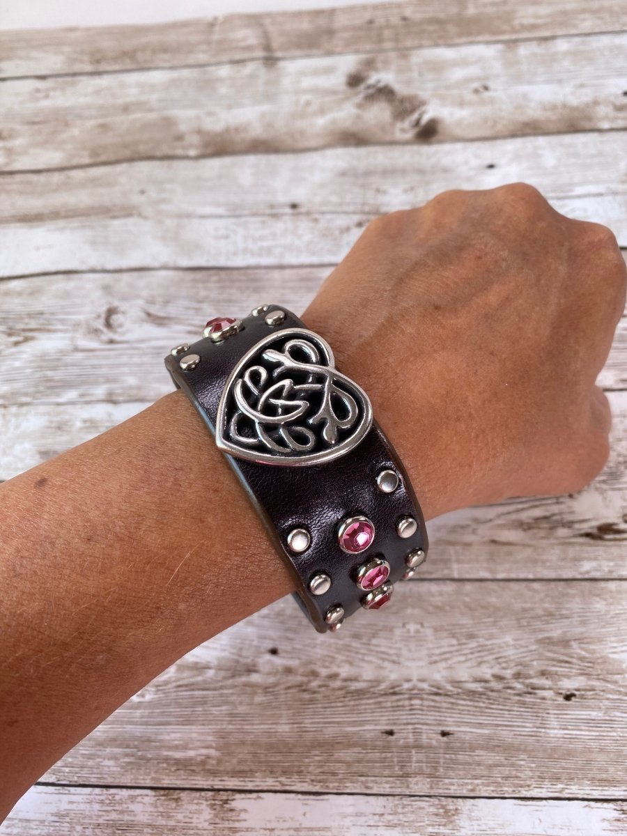 Celtic Matching Cuff Leather Bracelet