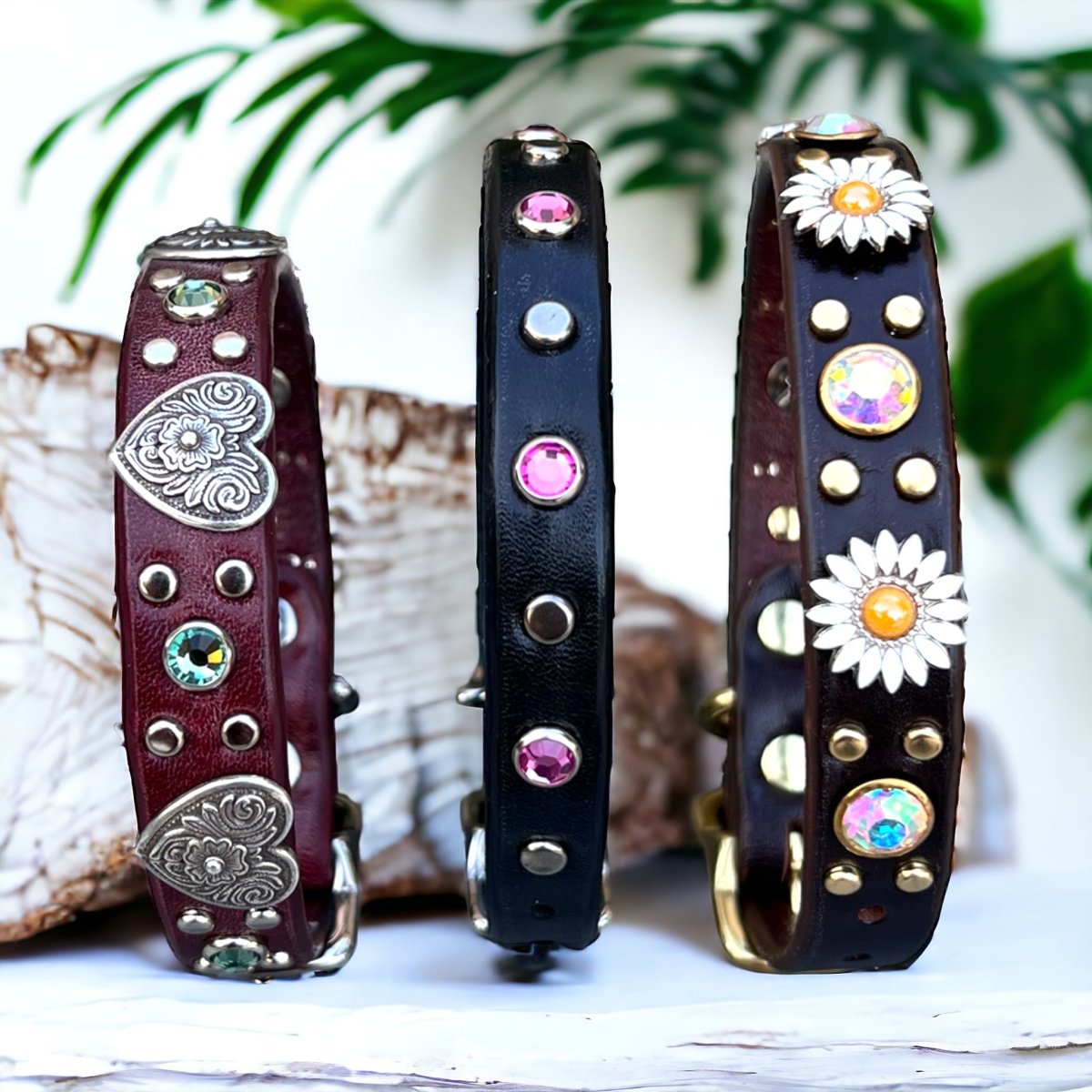 Leather Dog Collar Little Blossom