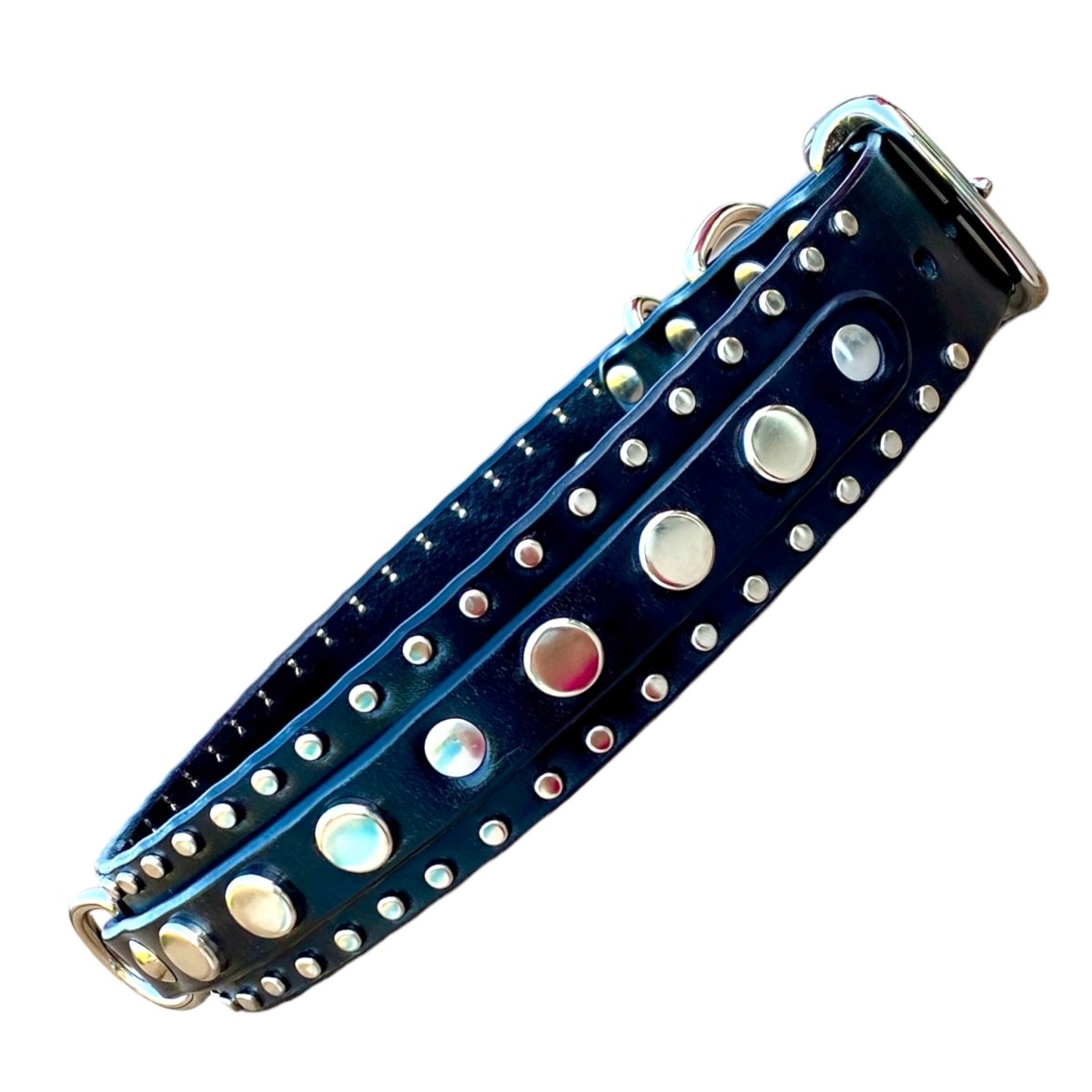 1.5" Havana Leather Dog Collar