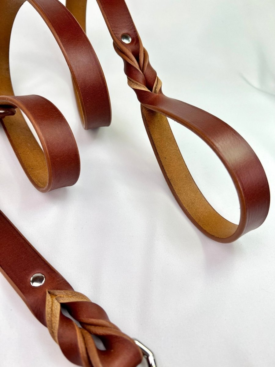 Double Handle Leather Leash