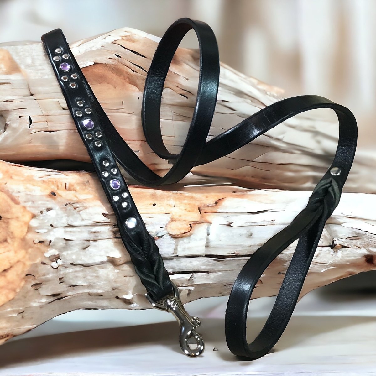 Flora Leather Dog Collar